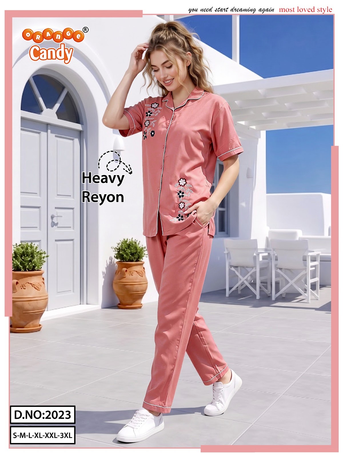 Design 2023 Orange Candy Heavy Reyon Co Ord Set Exporter India