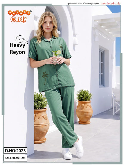 Design 2023 Orange Candy Heavy Reyon Co Ord Set Exporter India