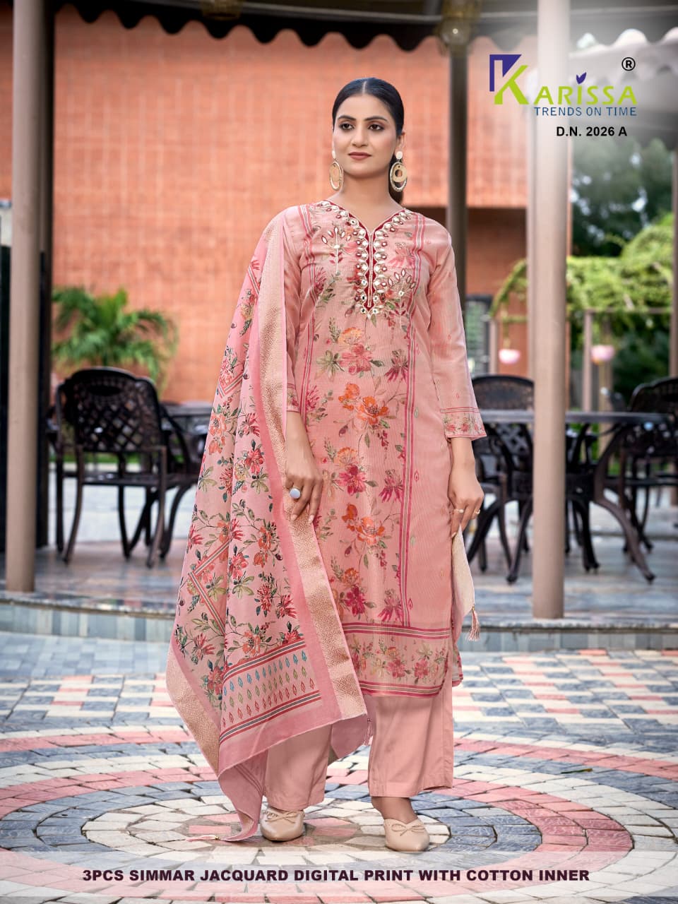 Design 2026 Karissa Jacquard Readymade Plazzo Style Suits Wholesaler Ahmedabad