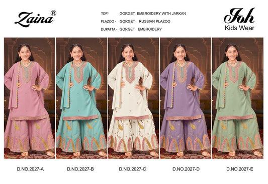 Design 2027 Zaina Georgette Girls Pakistani Readymade Suit Exporter Gujarat