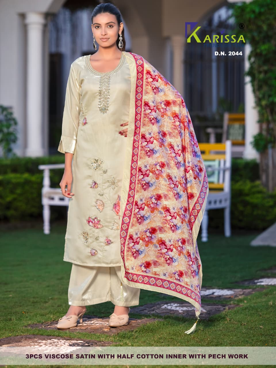 Design 2033-2044 Karissa Viscose Readymade Plazzo Style Suits Wholesale Price