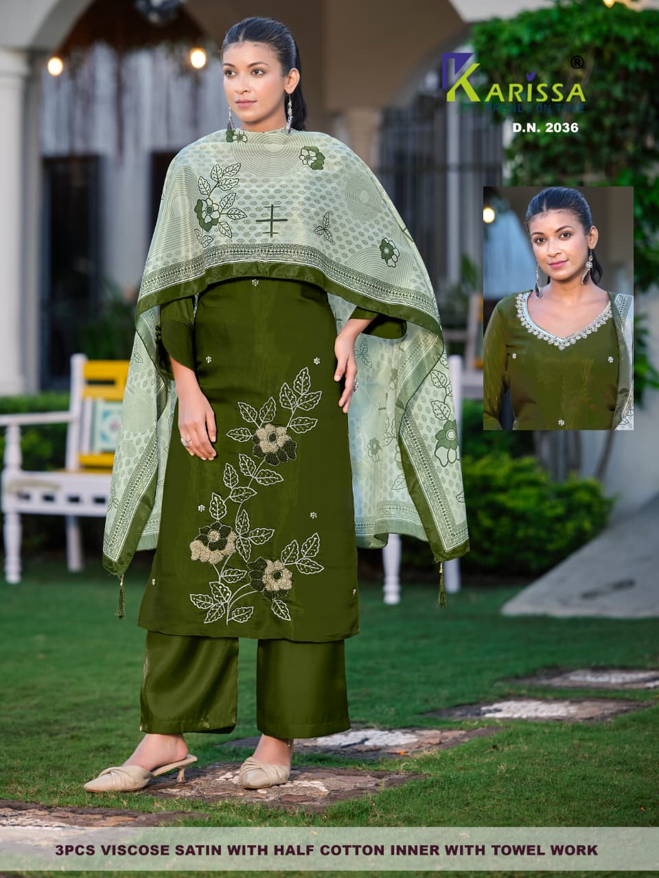 Design 2033-2044 Karissa Viscose Readymade Plazzo Style Suits Wholesale Price