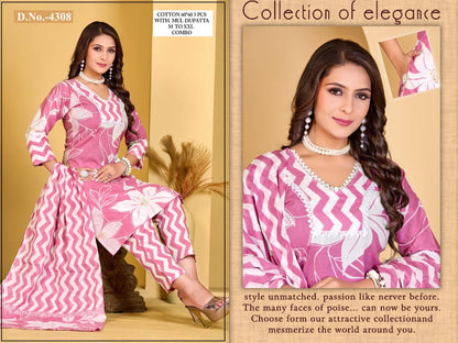 Design 2047-2052 Ramdev Creation Readymade Cotton Pant Suits Manufacturer India