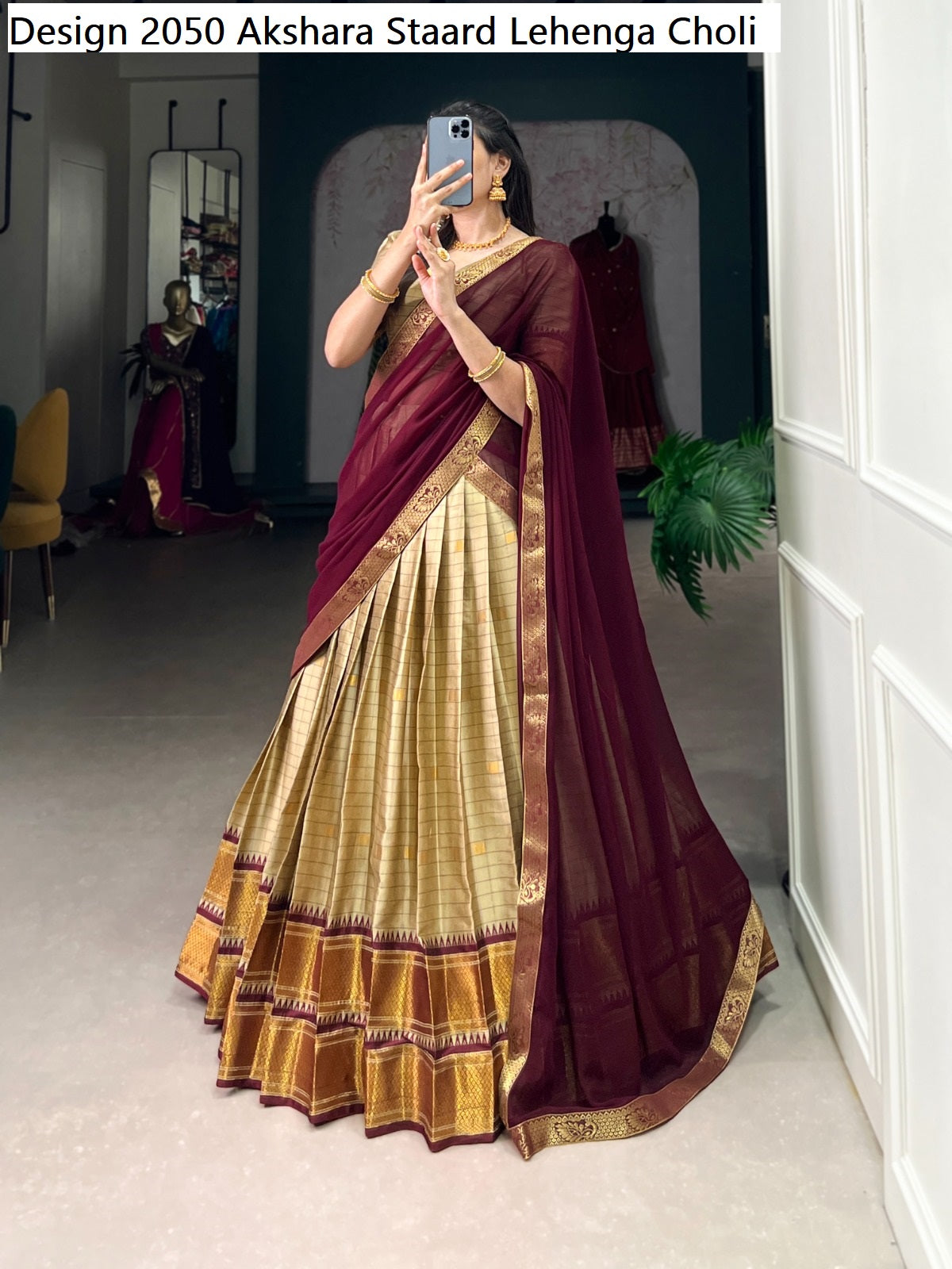 Design 2050 Akshara Staard Cotton Silk Lehenga Choli Supplier Ahmedabad