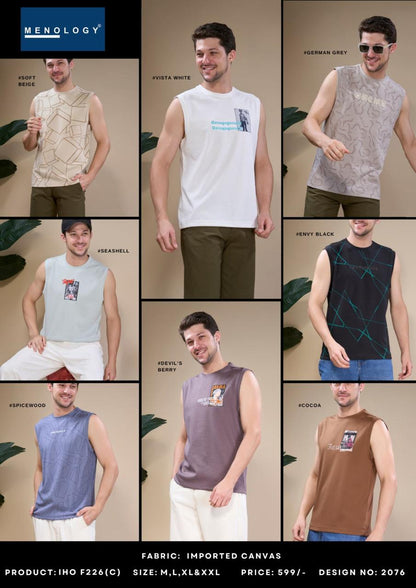 Design 2076 Iho F 226 C Menology Canvas Mens Tshirts Supplier Gujarat