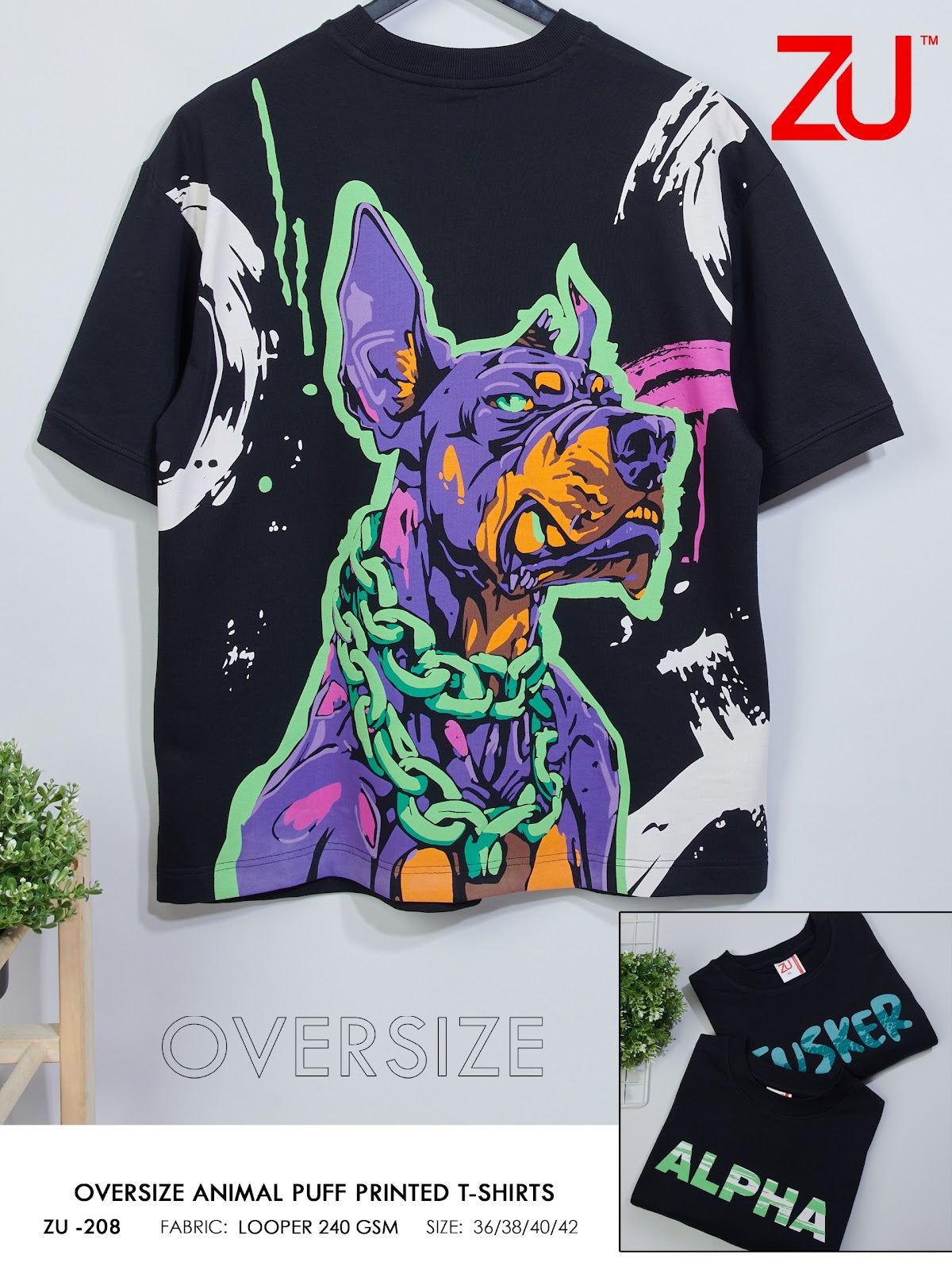 Design 208 Zu Clothing Looper Mens Tshirts Wholesaler