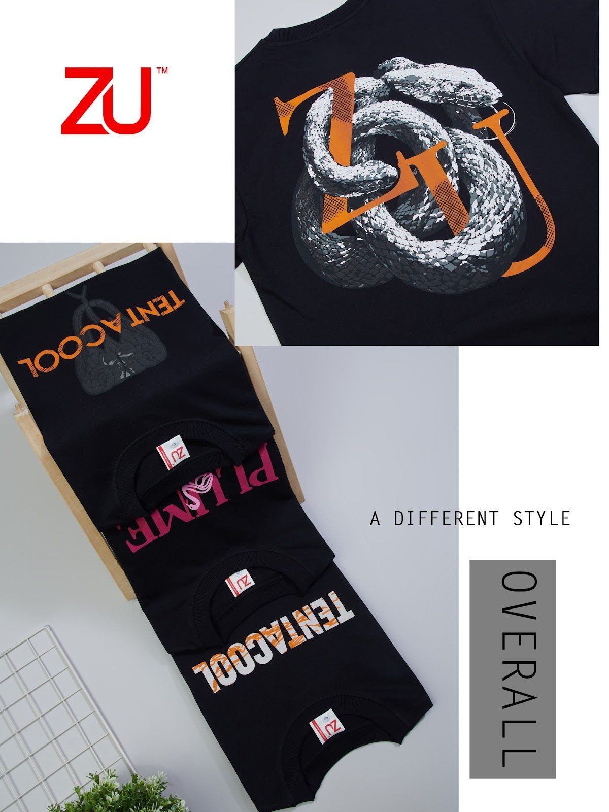 Design 208 Zu Clothing Looper Mens Tshirts Wholesaler