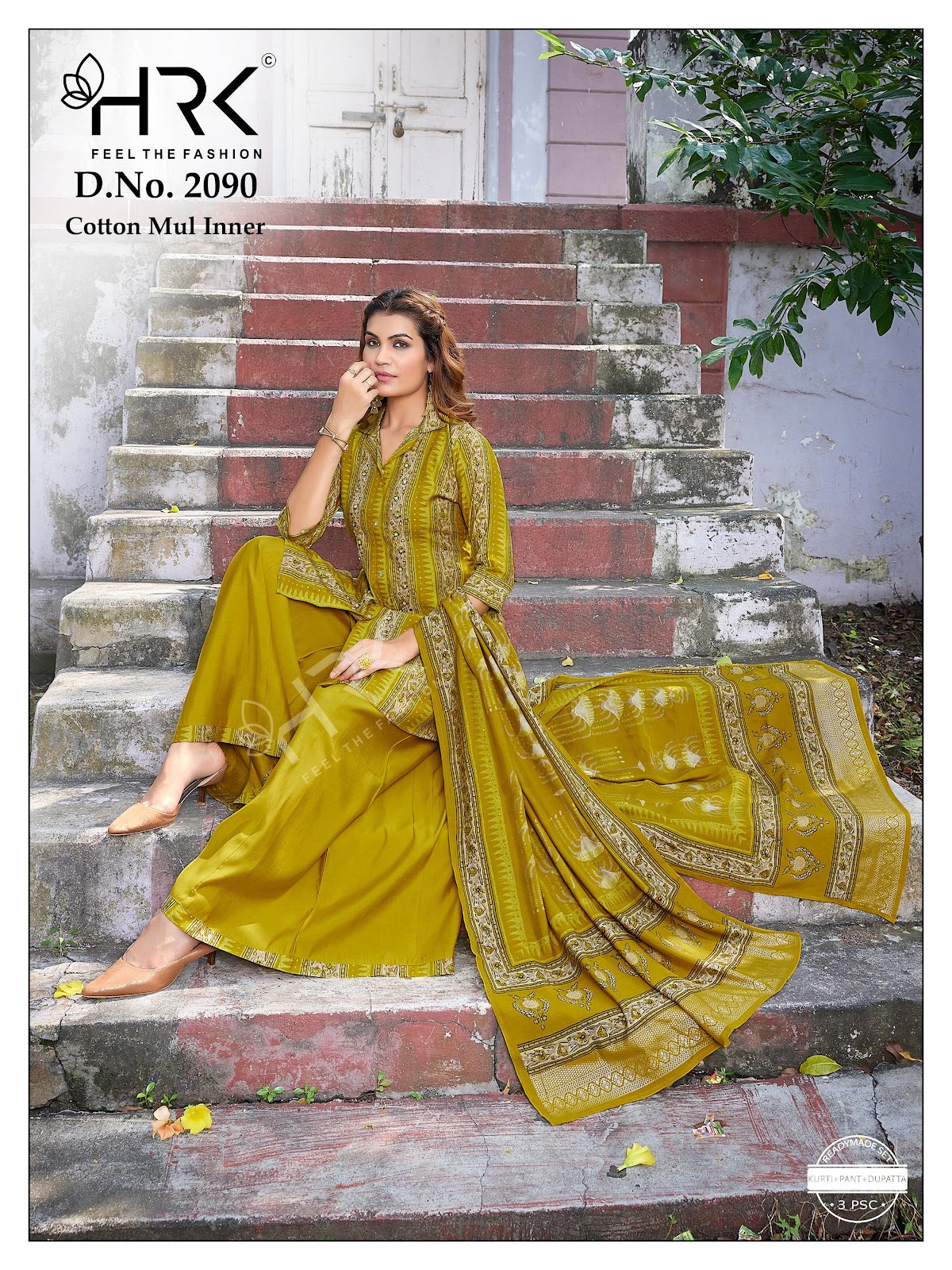 Design 2090 Hrk Modal Readymade Plazzo Style Suits Wholesale Price