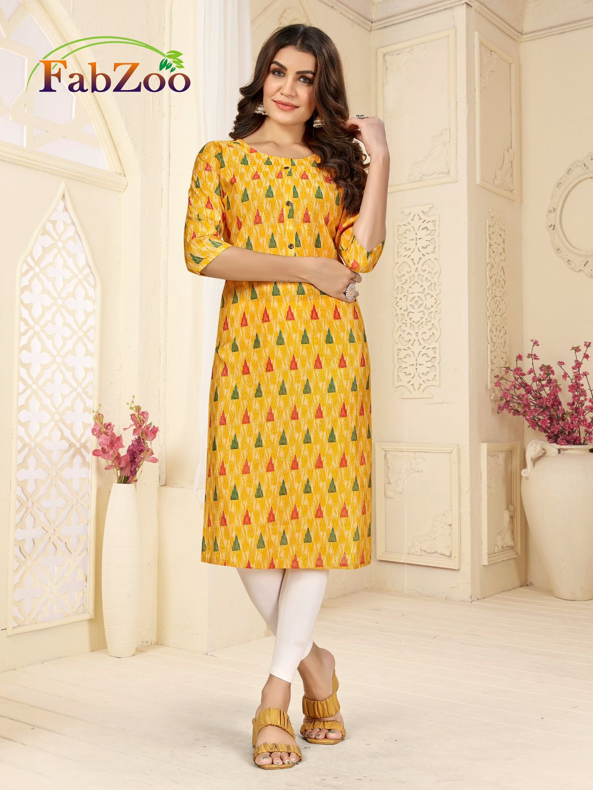 Design 210125 Fabzoo Modal Straight Cut Kurtis Wholesale Price