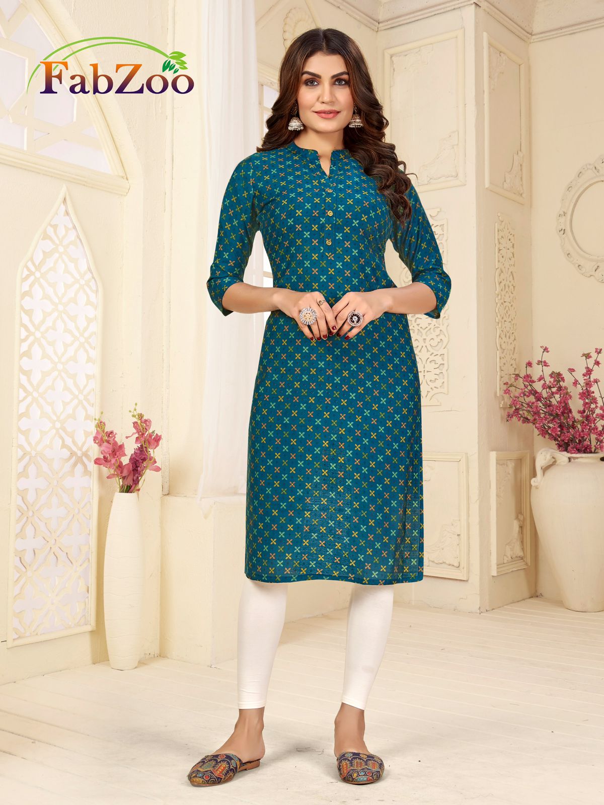 Design 210125 Fabzoo Modal Straight Cut Kurtis Wholesale Price