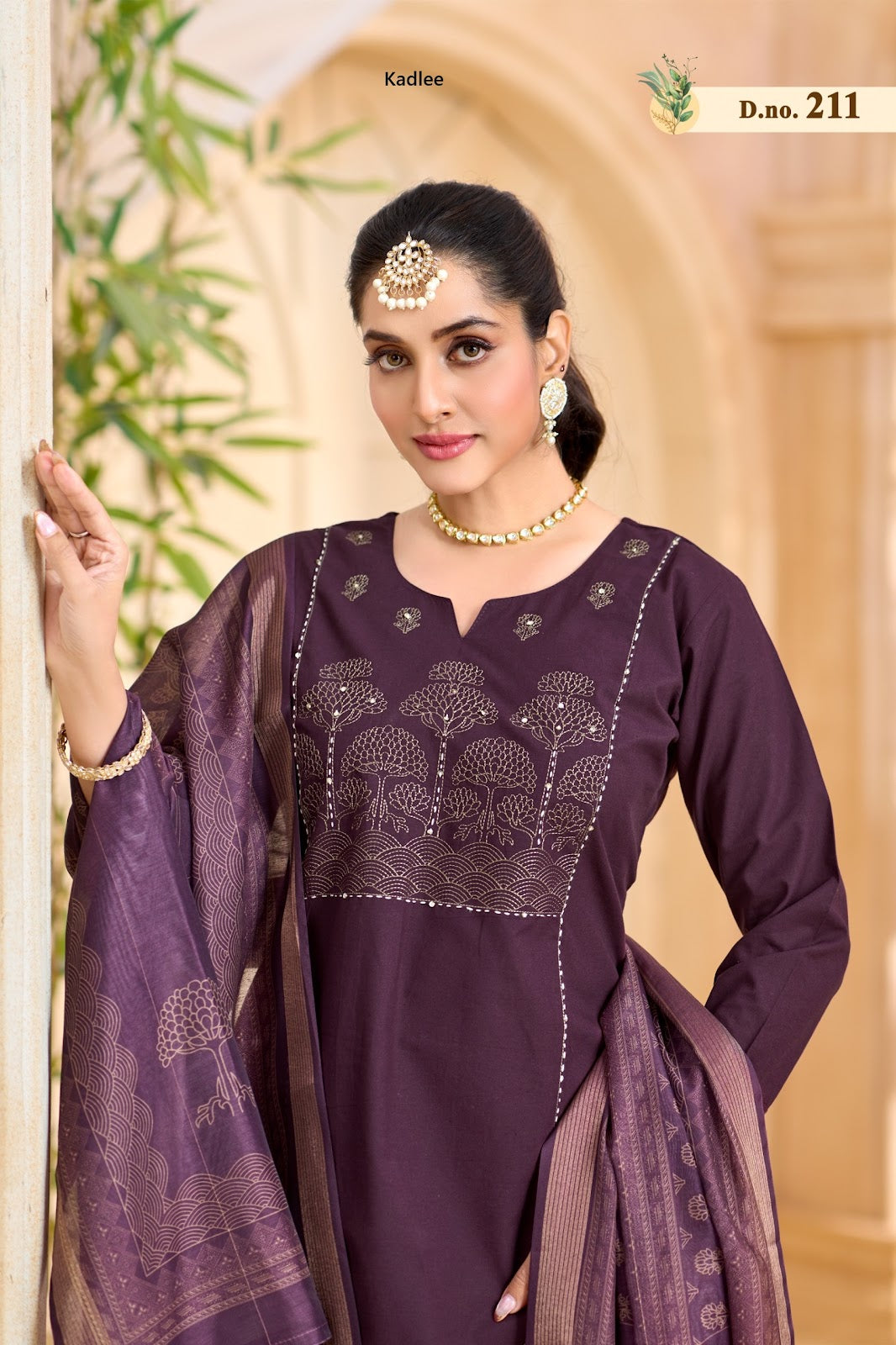 Design 211-212 Kadlee Cotton Readymade Anarkali Suits Exporter Gujarat