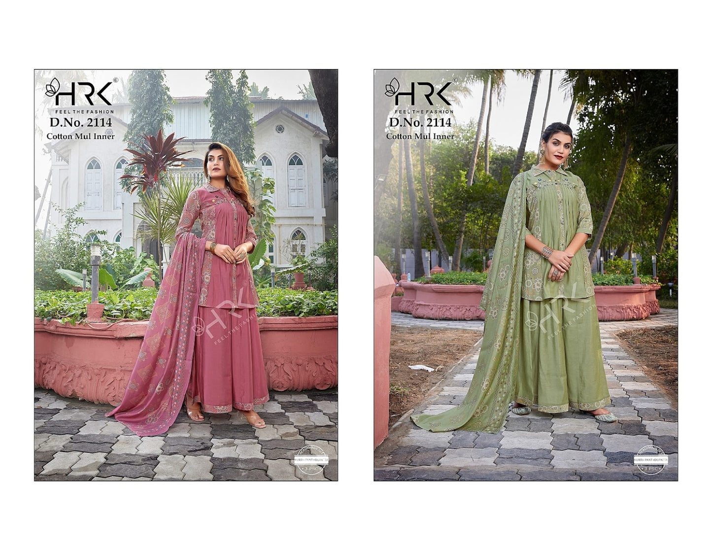Design 2114 Hrk Soft Modal Readymade Plazzo Style Suits Supplier India