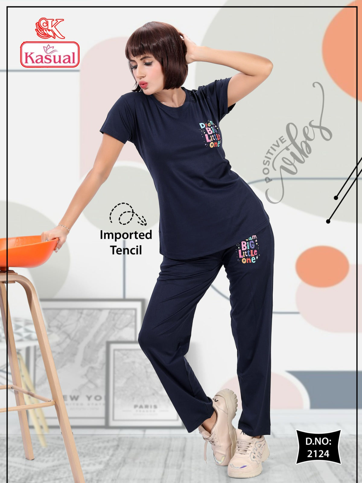 Design 2119-2124 Kasual Imported Pyjama Night Suits Manufacturer