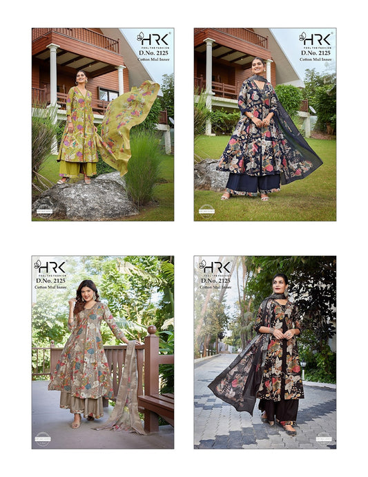 Design 2125 Hrk Vertican Readymade Anarkali Suits Wholesale Price