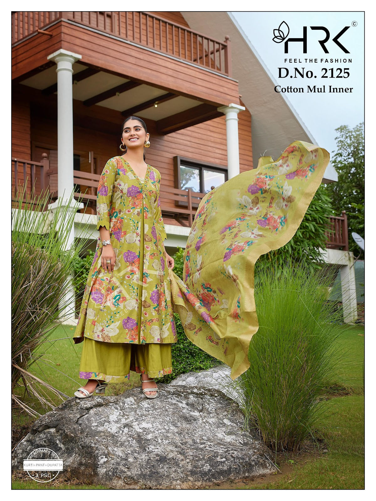 Design 2125 Hrk Vertican Readymade Anarkali Suits Wholesale Price