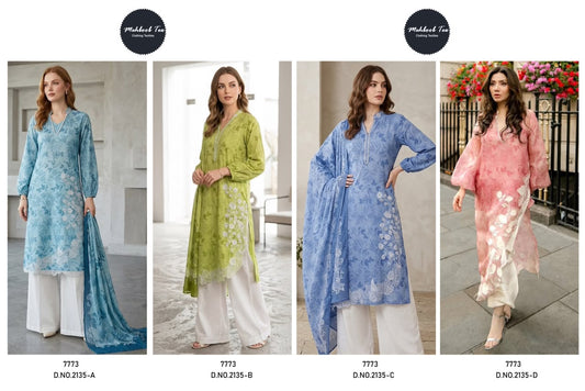 Design 2135 Mehboob Tex Cambric Cotton Pakistani Readymade Suits Manufacturer