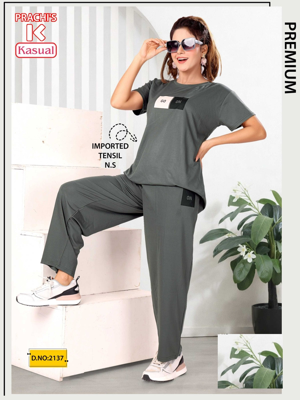 Design 2136-2141 Kasual Imported Pyjama Night Suits Manufacturer Ahmedabad