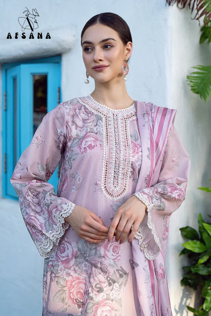 Design 2152-2153 Lawn Afsana Karachi Readymade Suits Manufacturer India