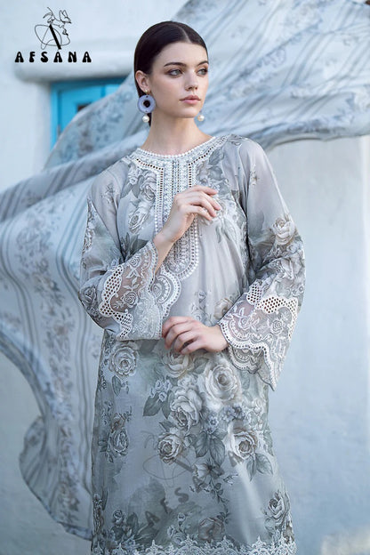 Design 2152-2153 Lawn Afsana Karachi Readymade Suits Manufacturer India
