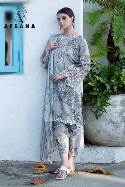 Design 2152-2153 Lawn Afsana Karachi Readymade Suits Manufacturer India