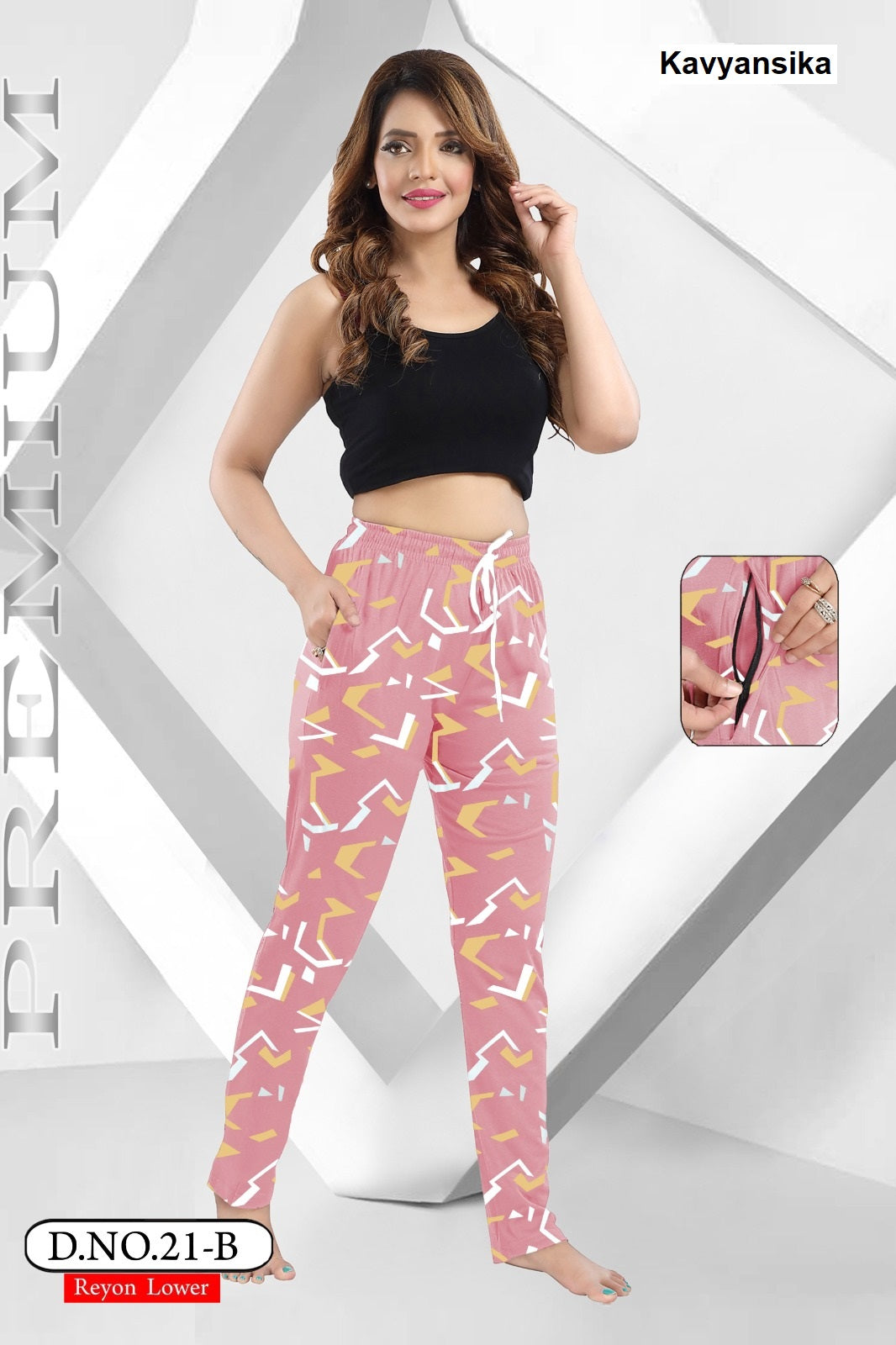 Design 21 Kavyansika Rayon 22Kg Women Night Lower Exporter Gujarat