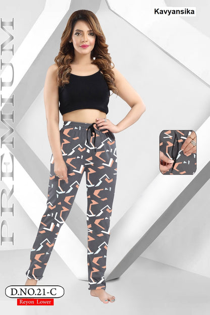 Design 21 Kavyansika Rayon 22Kg Women Night Lower Exporter Gujarat