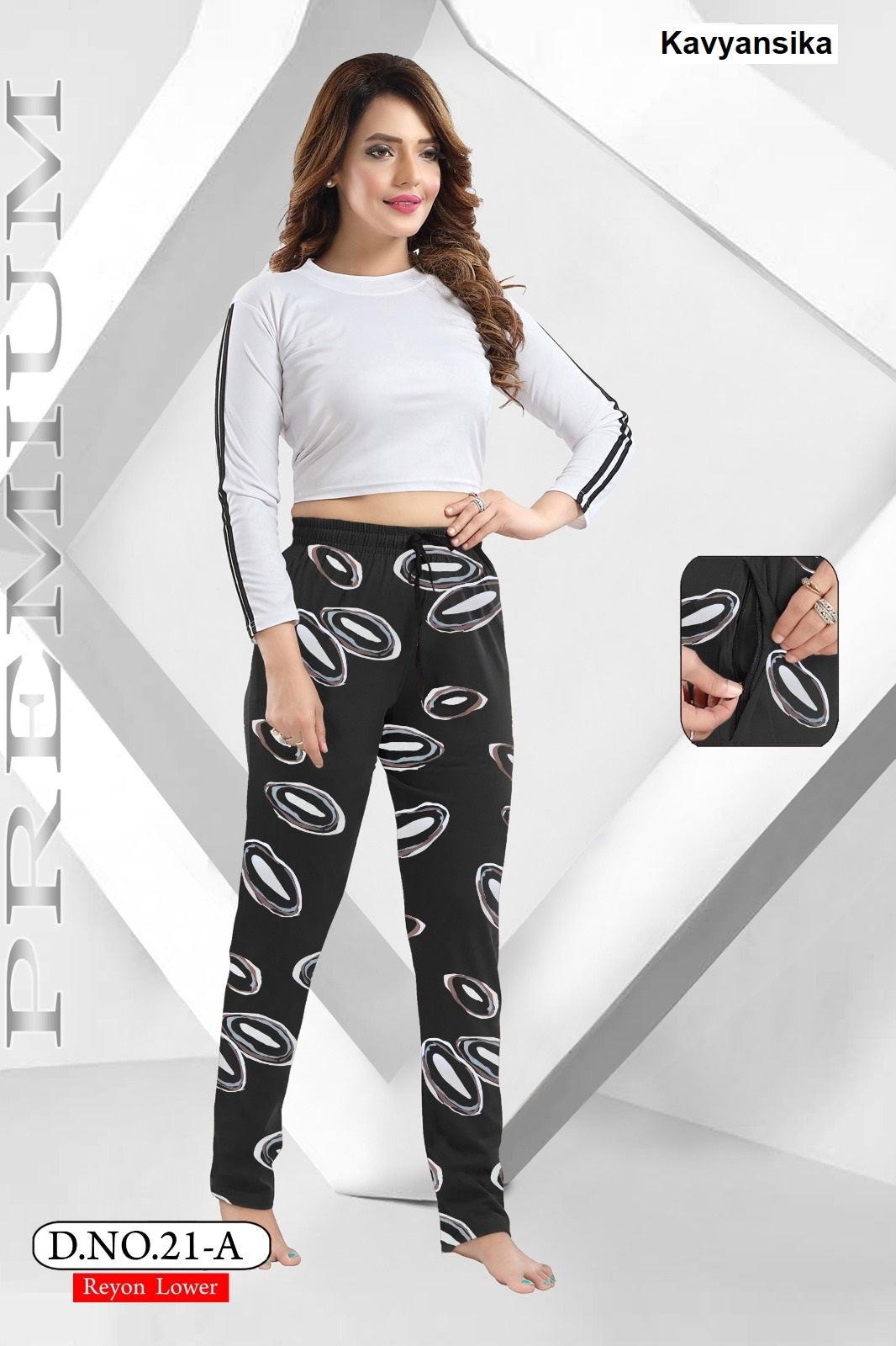 Design 21 Kavyansika Rayon 22Kg Women Night Lower Exporter Gujarat