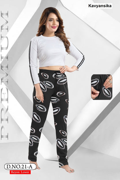 Design 21 Kavyansika Rayon 22Kg Women Night Lower Exporter Gujarat