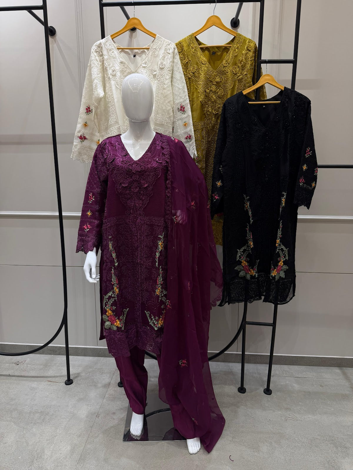 Design 2202 Shree Fabs Chiffon Pakistani Readymade Suits Wholesaler