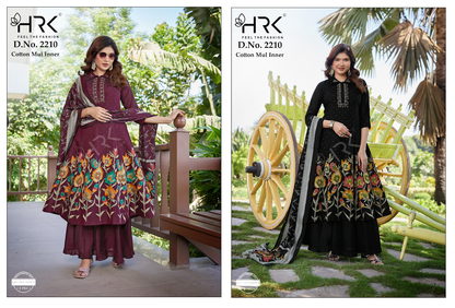 Design 2210 Hrk Soft Modal Readymade Plazzo Style Suits Exporter India