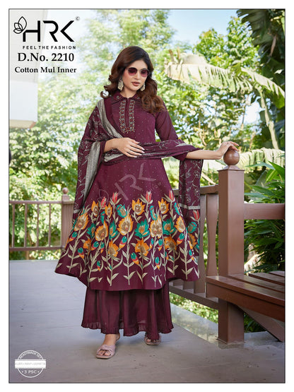 Design 2210 Hrk Soft Modal Readymade Plazzo Style Suits Exporter India