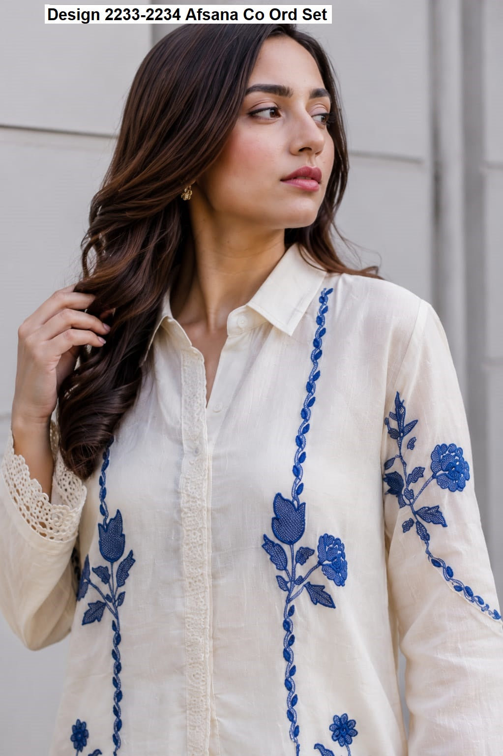 Design 2233-2234 Afsana Linen Co Ord Set Exporter