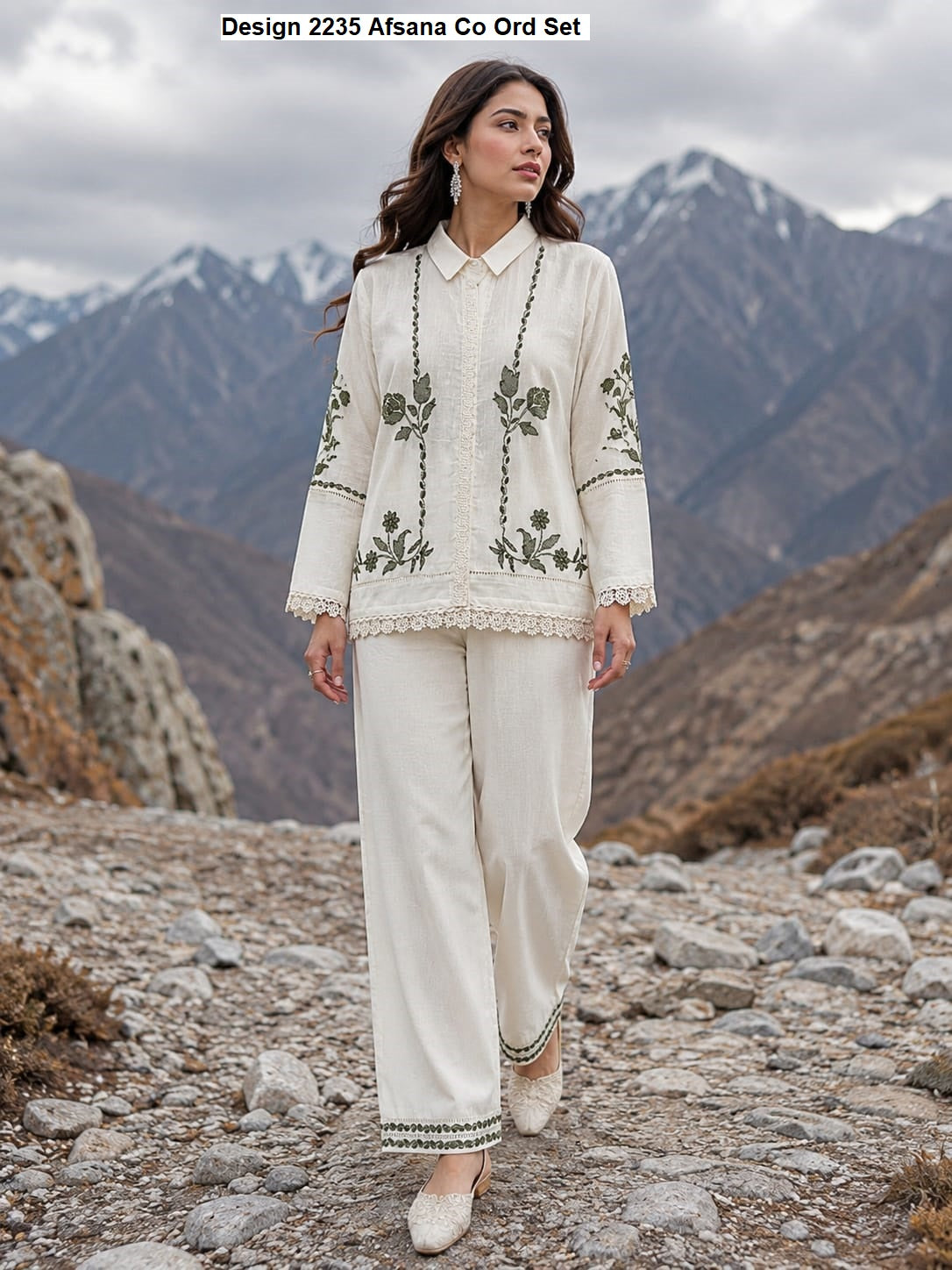 Design 2235 Afsana Linen Co Ord Set Supplier
