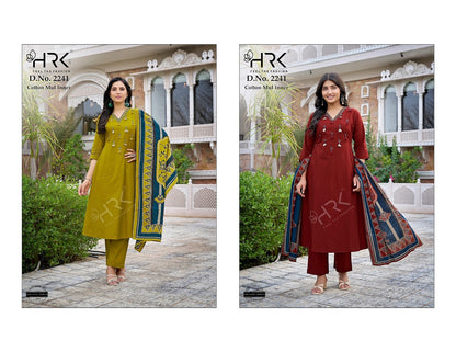 Design 2241 Hrk Cotton Readymade Anarkali Suits Manufacturer Gujarat