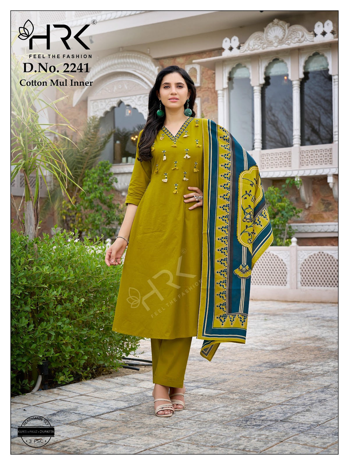 Design 2241 Hrk Cotton Readymade Anarkali Suits Manufacturer Gujarat