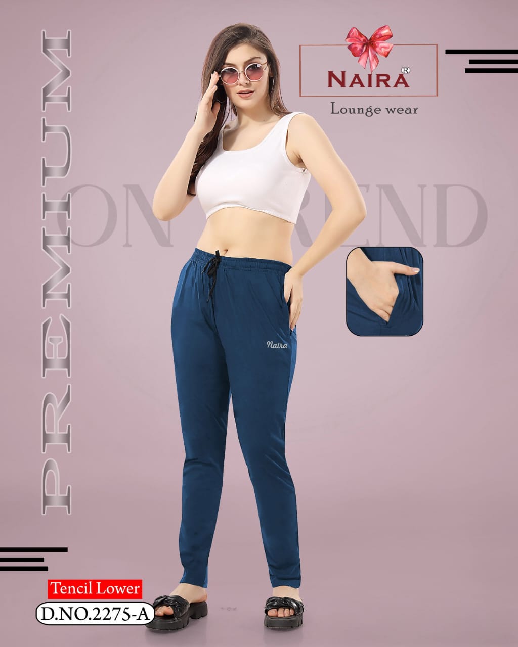 Design 2275 Kavyansika Tencil Women Track Pants Exporter Ahmedabad