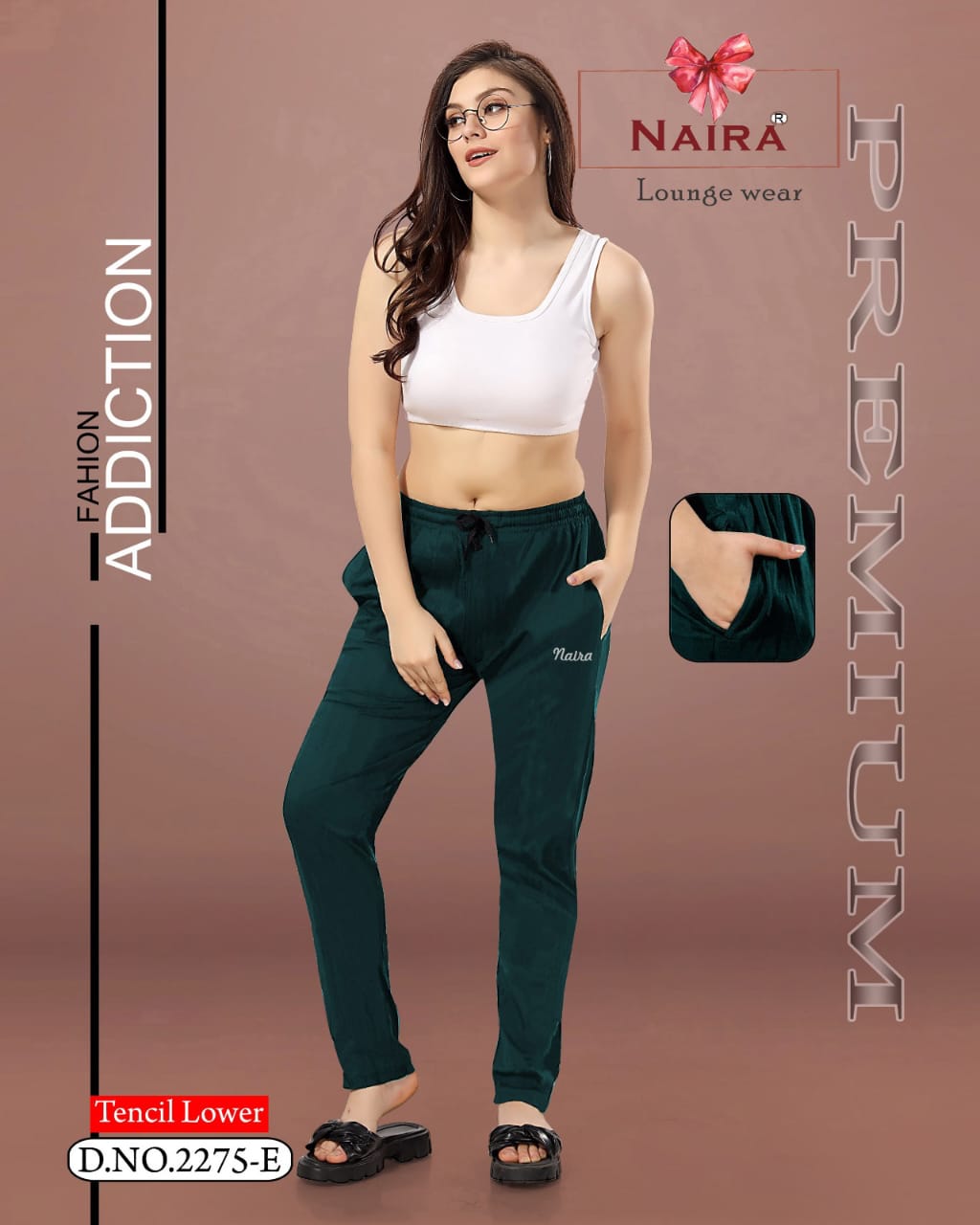 Design 2275 Kavyansika Tencil Women Track Pants Exporter Ahmedabad