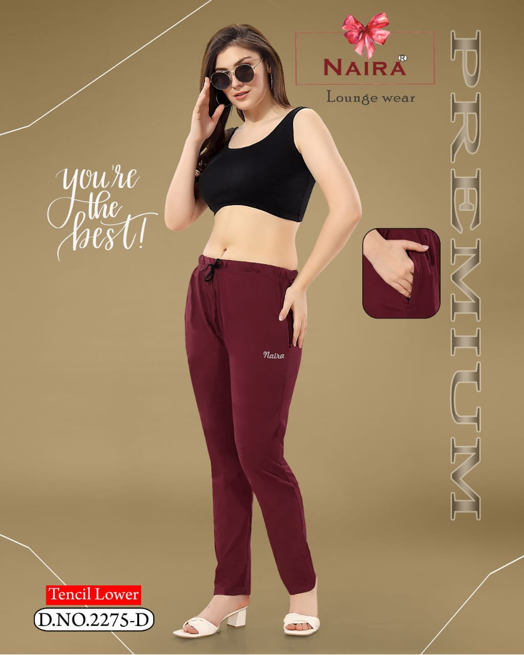 Design 2275 Kavyansika Tencil Women Track Pants Exporter Ahmedabad