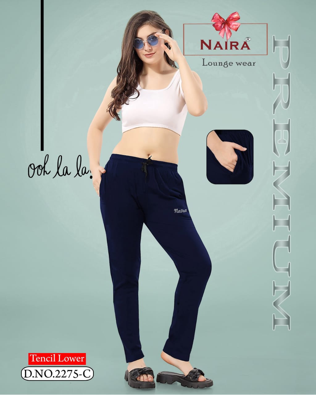 Design 2275 Kavyansika Tencil Women Track Pants Exporter Ahmedabad