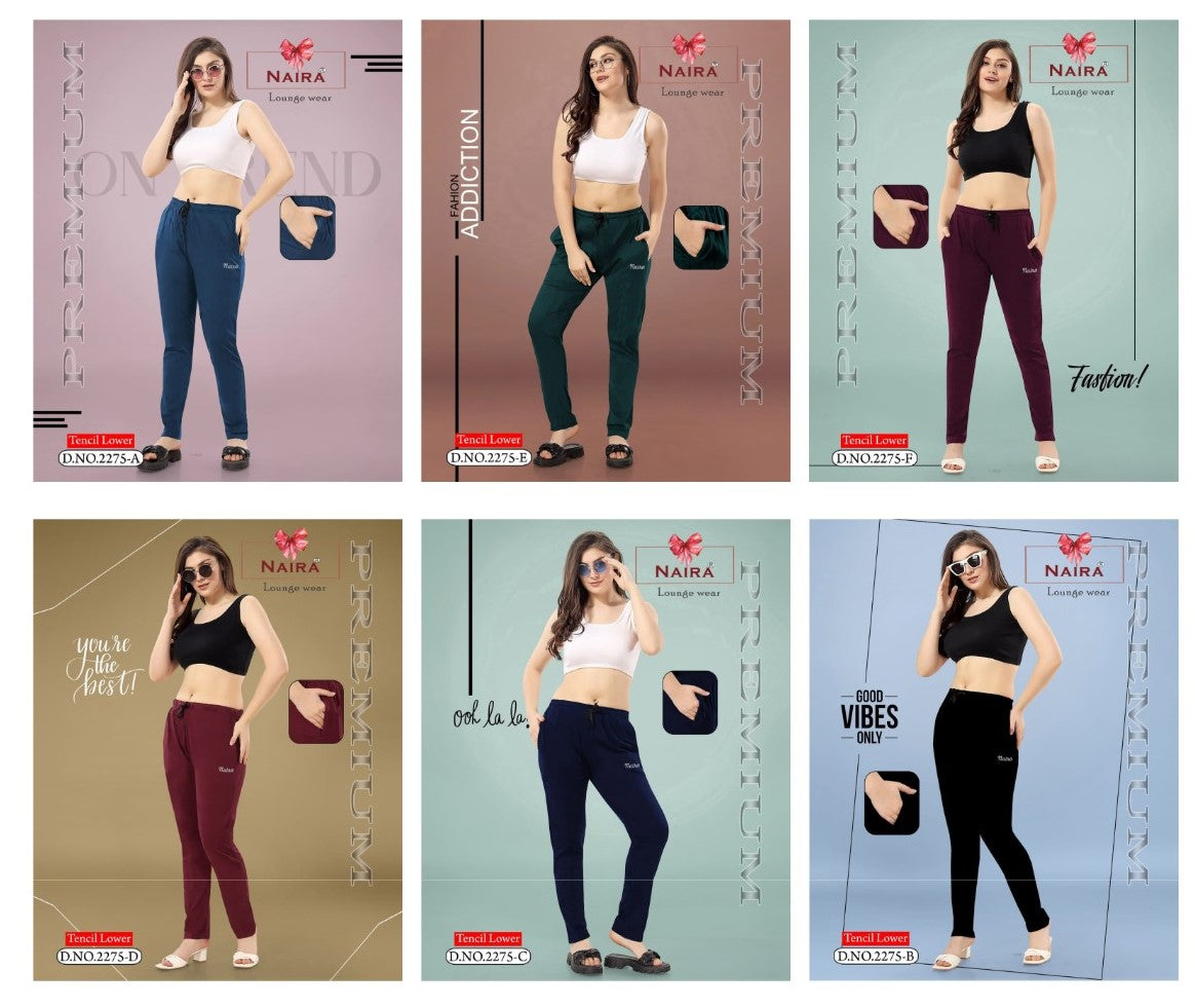 Design 2275 Kavyansika Tencil Women Track Pants Exporter Ahmedabad