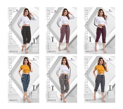 Design 2277 Kavyansika Hosiery Cotton Womens Capri Supplier Gujarat