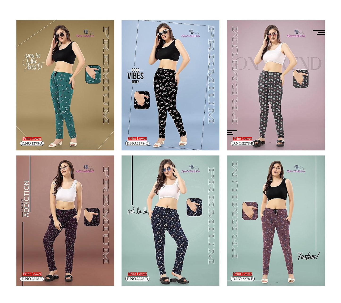 Design 2278 Kavyansika Hosiery Cotton Women Night Lower Manufacturer India