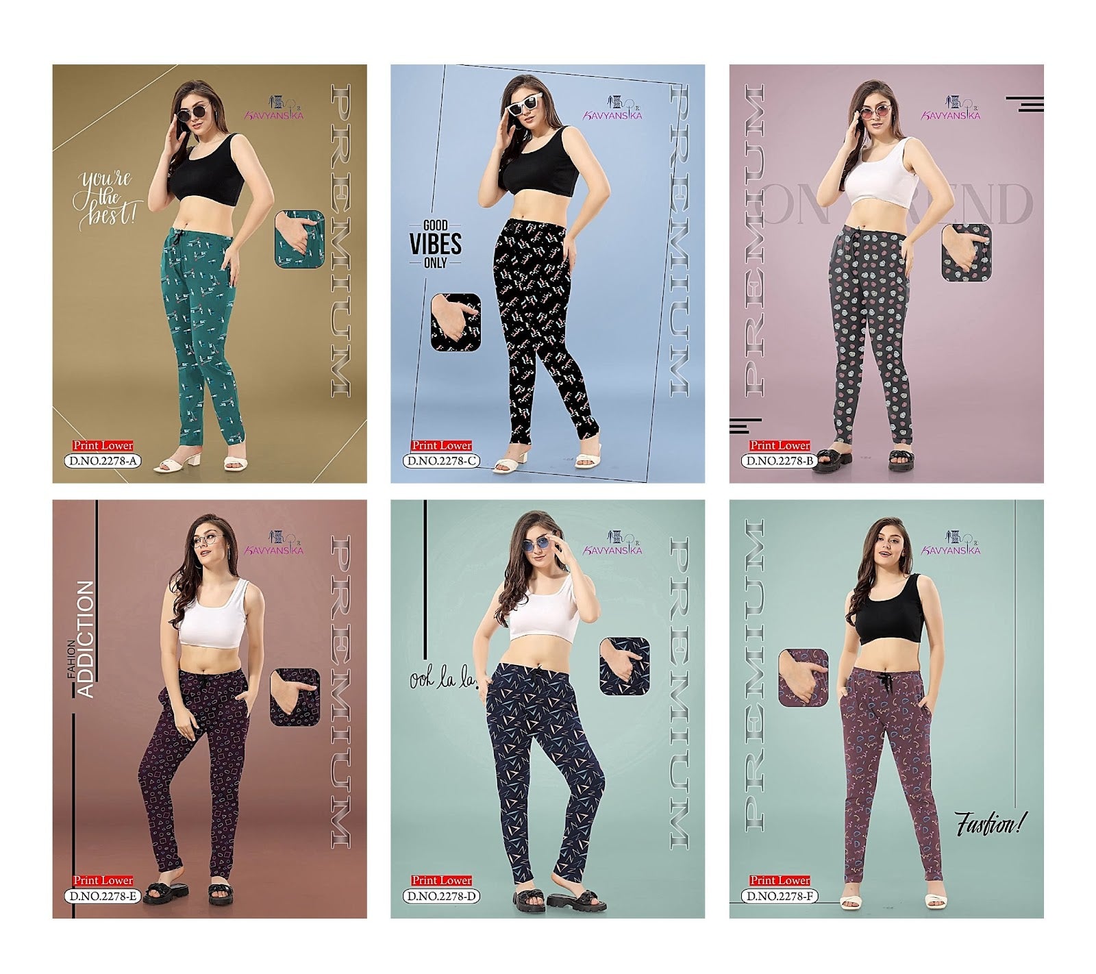 Design 2278 Kavyansika Hosiery Cotton Women Night Lower Manufacturer India