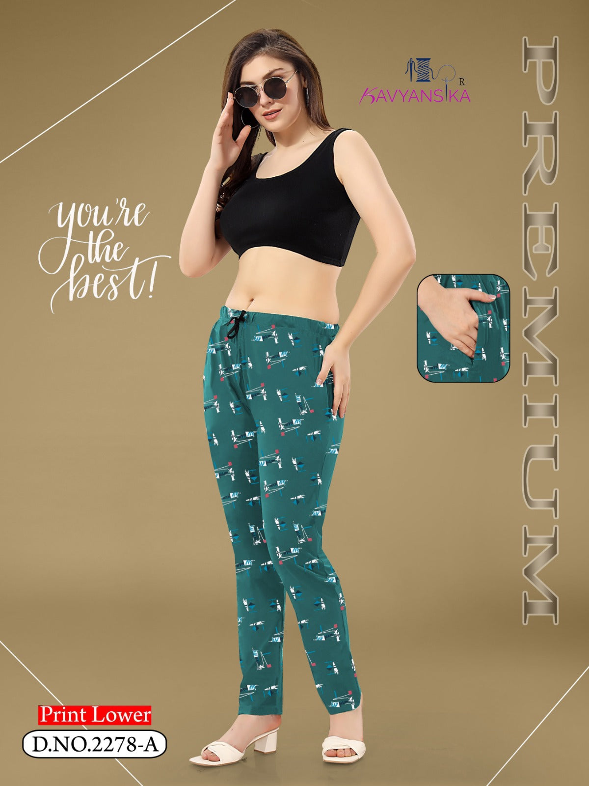 Design 2278 Kavyansika Hosiery Cotton Women Night Lower Manufacturer India