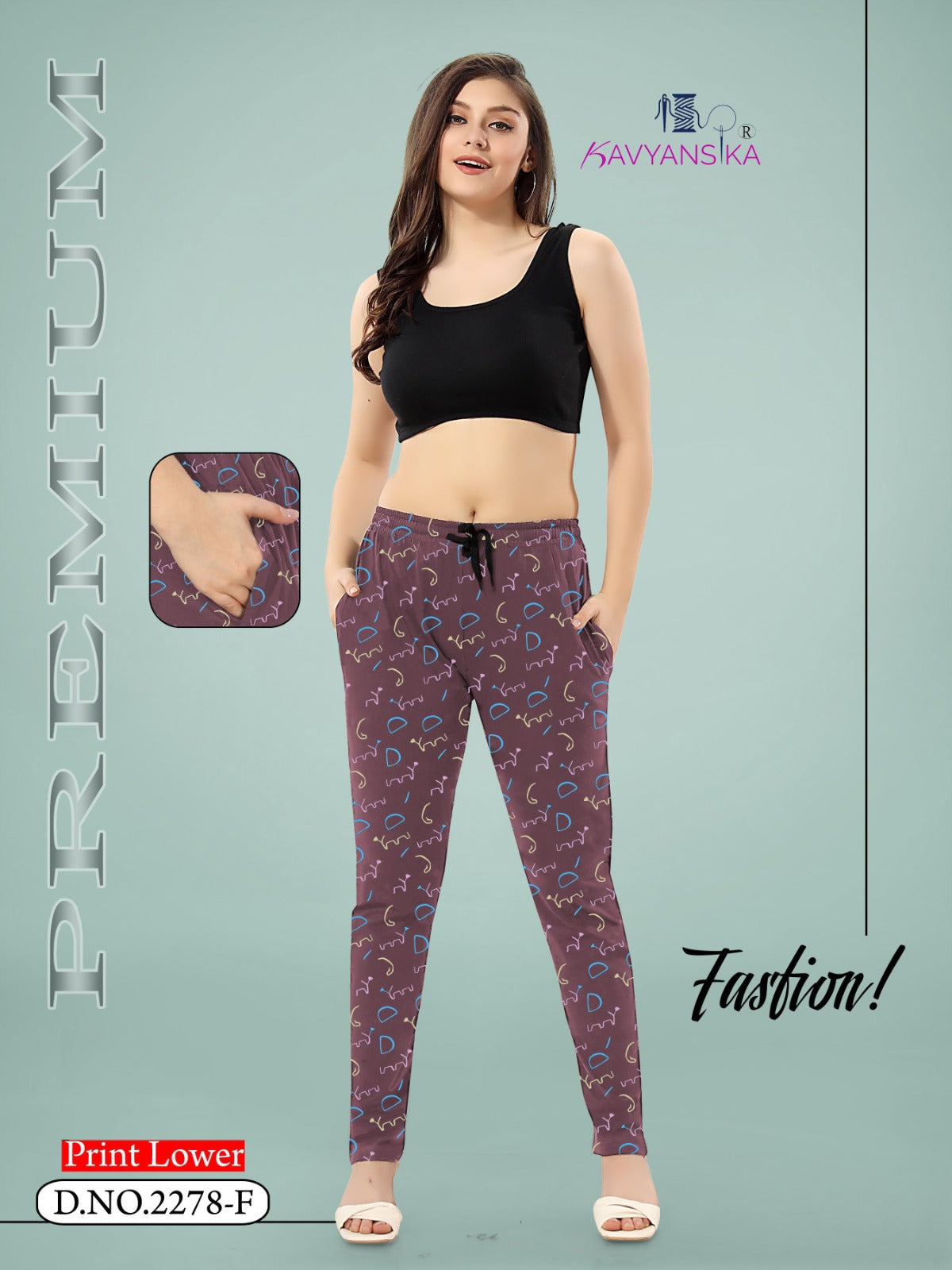 Design 2278 Kavyansika Hosiery Cotton Women Night Lower Manufacturer India