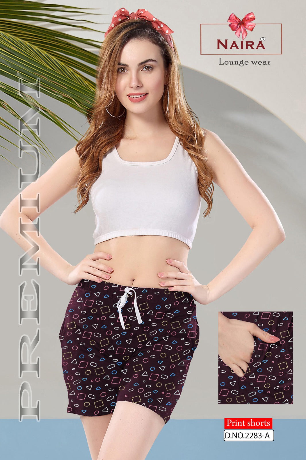 Design 2283 Naira Kavyansika Hosiery Cotton Women Shorts Supplier India