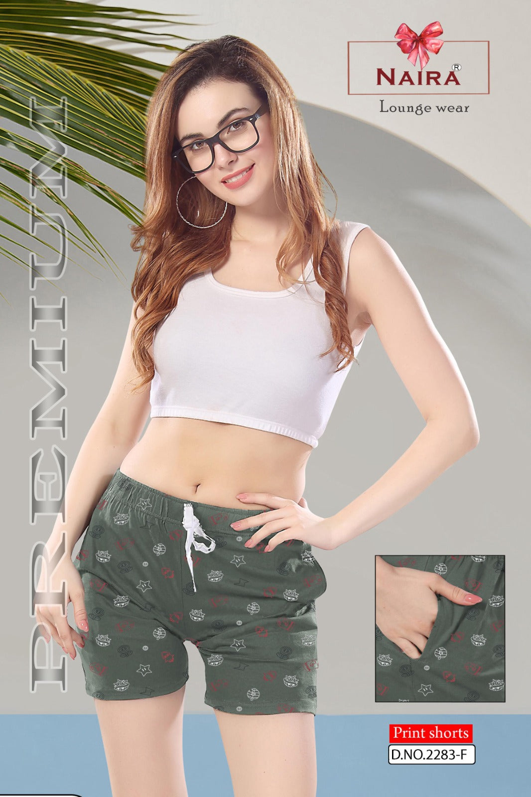 Design 2283 Naira Kavyansika Hosiery Cotton Women Shorts Supplier India