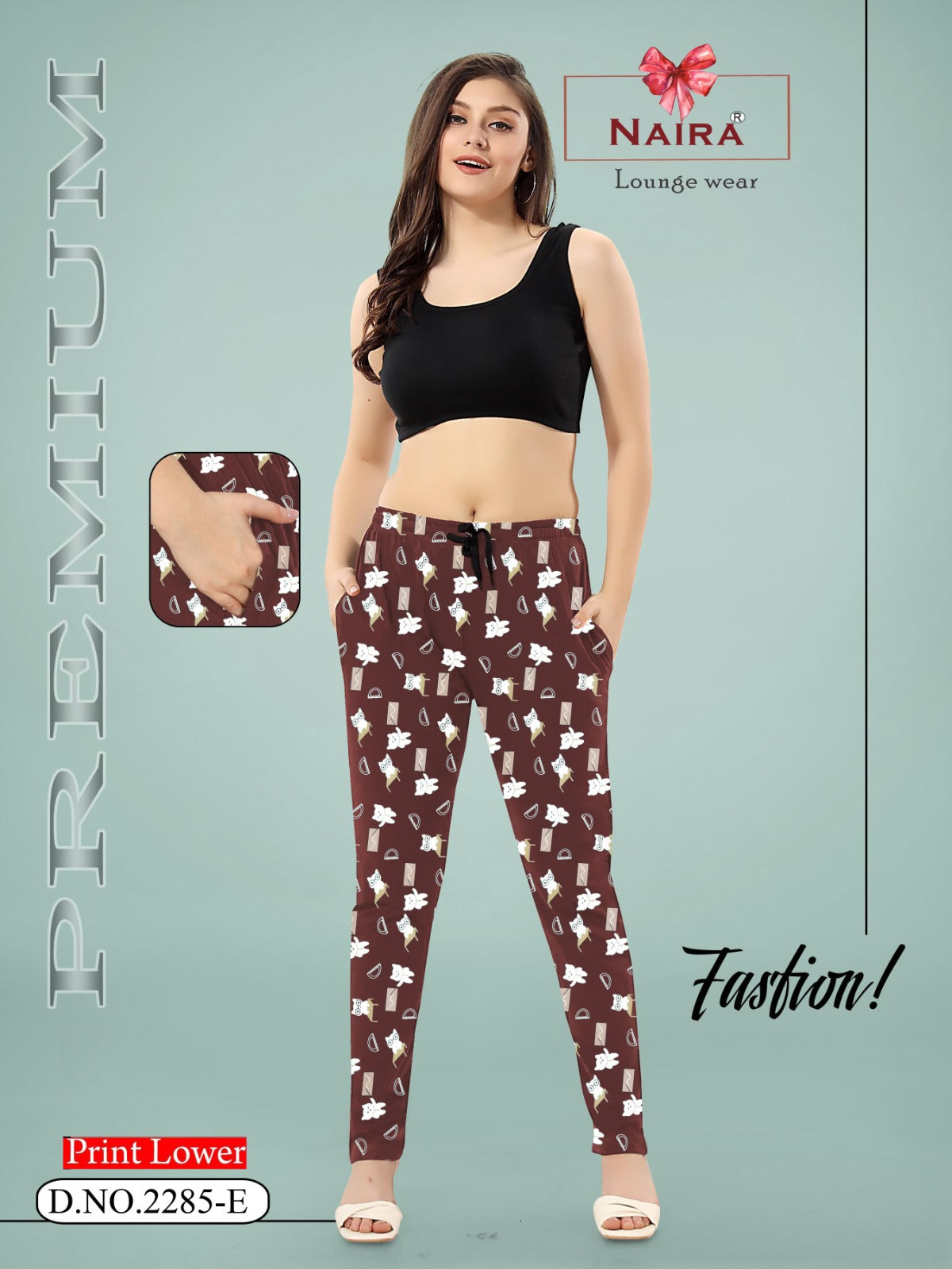 Design 2285 Kavyansika Hosiery Cotton Women Night Lower Exporter India