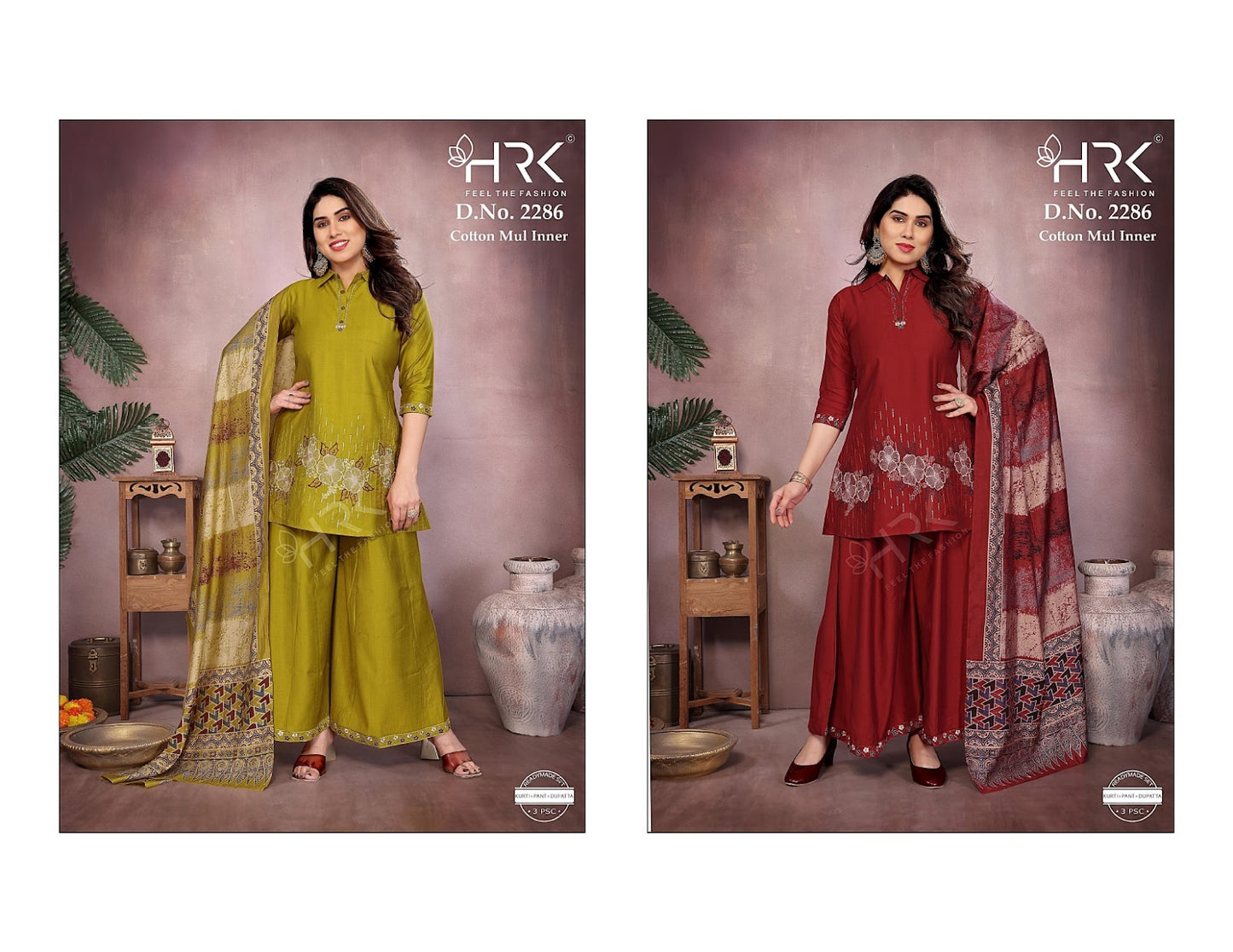 Design 2286 Hrk Vatican Readymade Plazzo Style Suits Exporter Gujarat