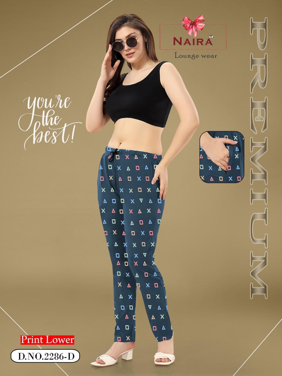 Design 2286 Naira Kavyansika Hosiery Cotton Women Night Lower Manufacturer Gujarat